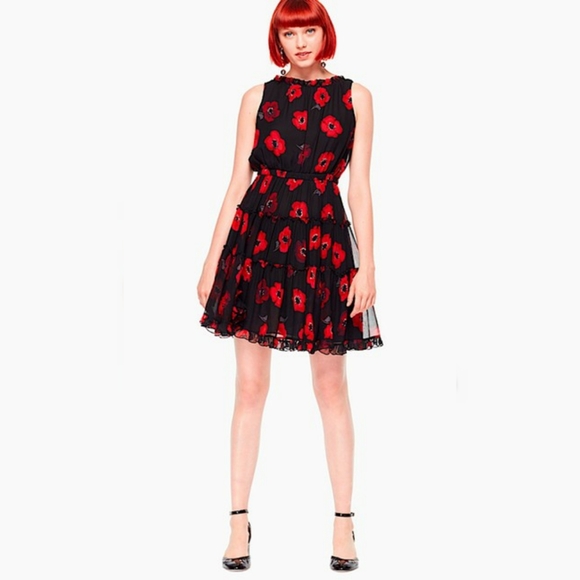 Kate Spade BNWOT Poppy Chiffon dress - Picture 3 of 8